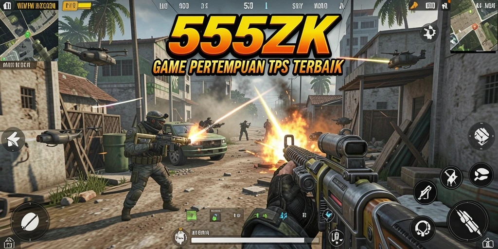 Tampilan gameplay seru di medan perang 555ZK.