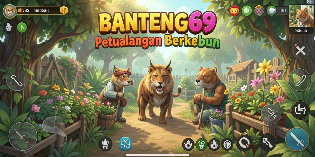 Menampilkan gameplay seru di lahan pertanian BANTENG69.