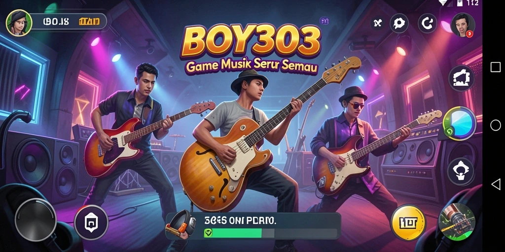 Tampilan gameplay BOY303 yang penuh warna dan energik.