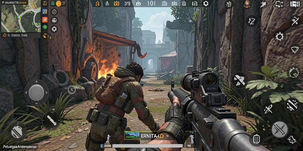 Tampilan gameplay ERNITA4D yang menegangkan dan penuh aksi.