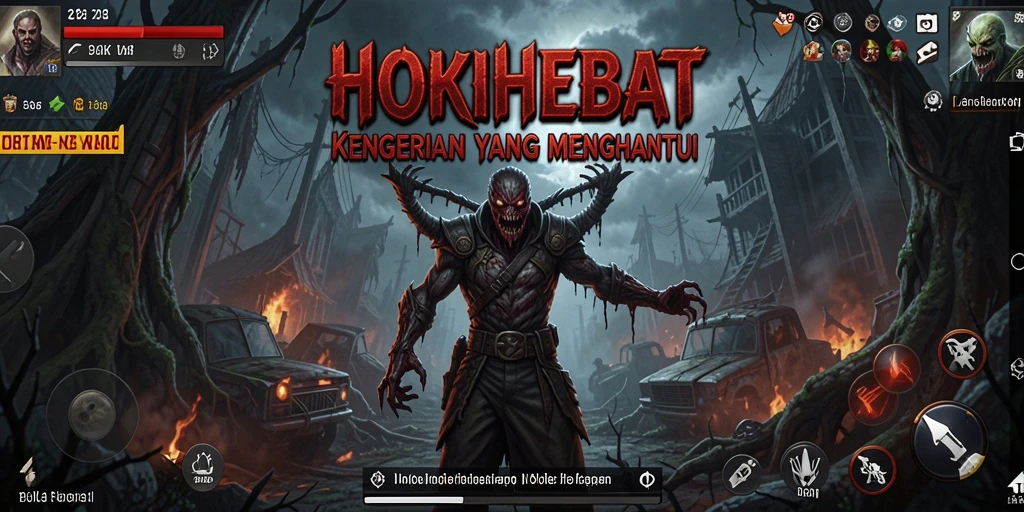 Screenshot HOKIHEBAT menampilkan suasana gameplay Horror yang menakutkan.