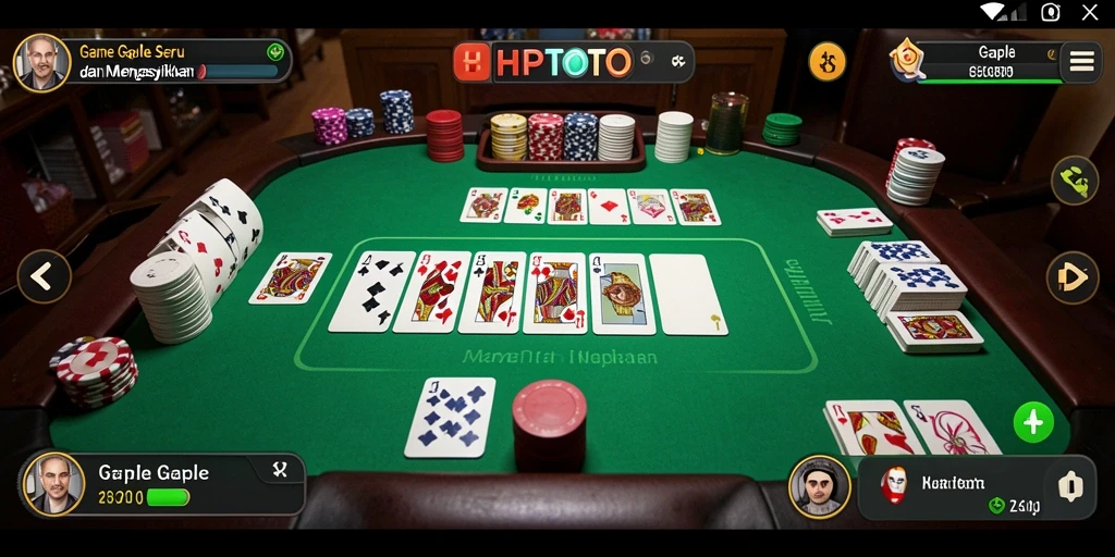 Screenshot HPTOTO menampilkan suasana seru bermain Gaple.