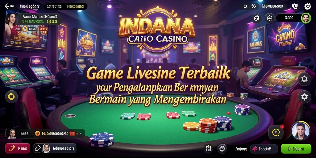 Tampilan gameplay Live Casino yang mendebarkan di INDAAA.