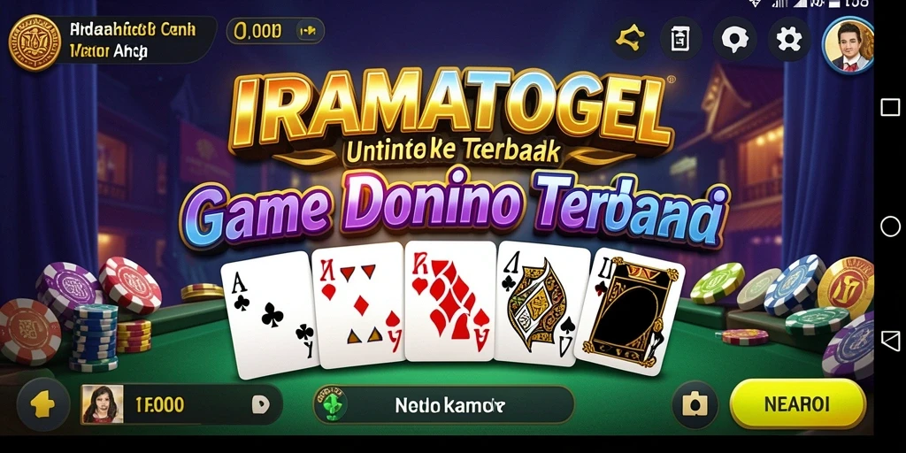 Tampilan gameplay seru di IRAMATOGEL, menunjukkan aksi Domino yang mendebarkan.