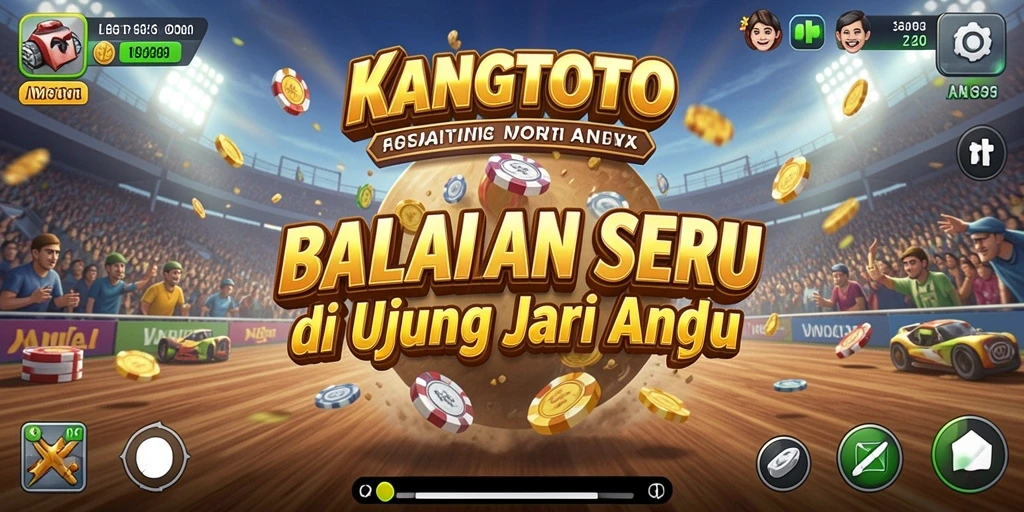Screenshot gameplay KANGTOTO menampilkan aksi balapan yang mendebarkan.