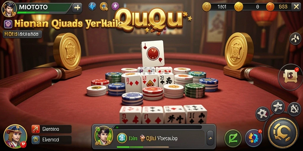 Tampilan menarik dari gameplay QiuQiu di MIOTOTO.