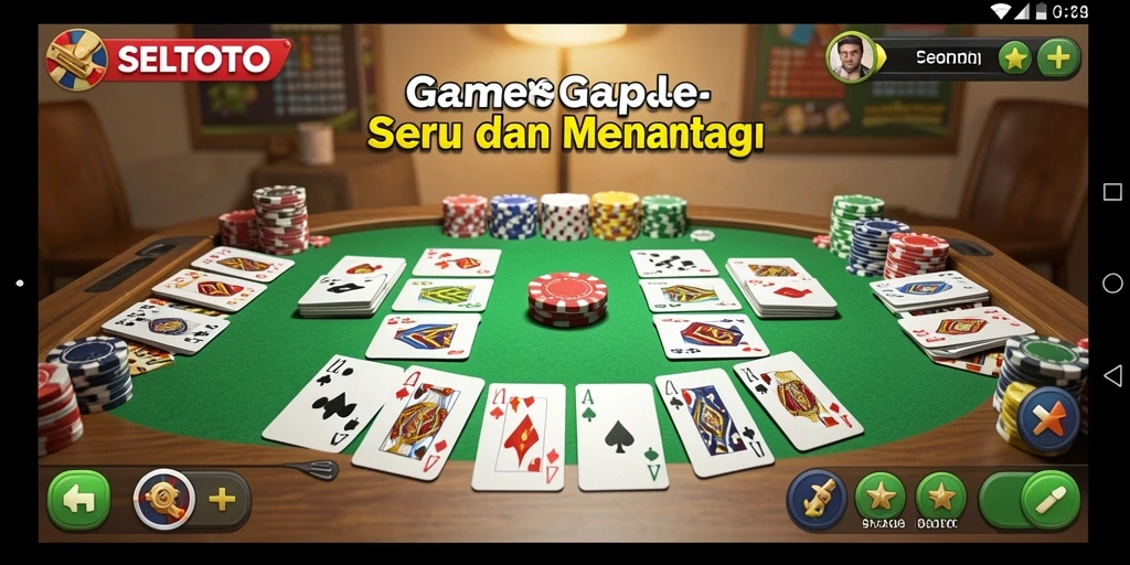 Screenshot permainan Gaple yang menarik dan seru di SELTOTO.