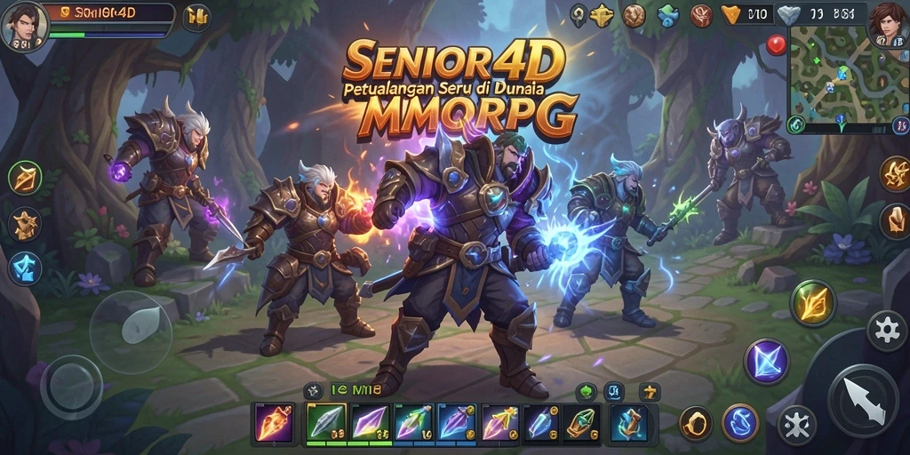 Tampilan menarik gameplay SENIOR4D dalam dunia MMORPG.