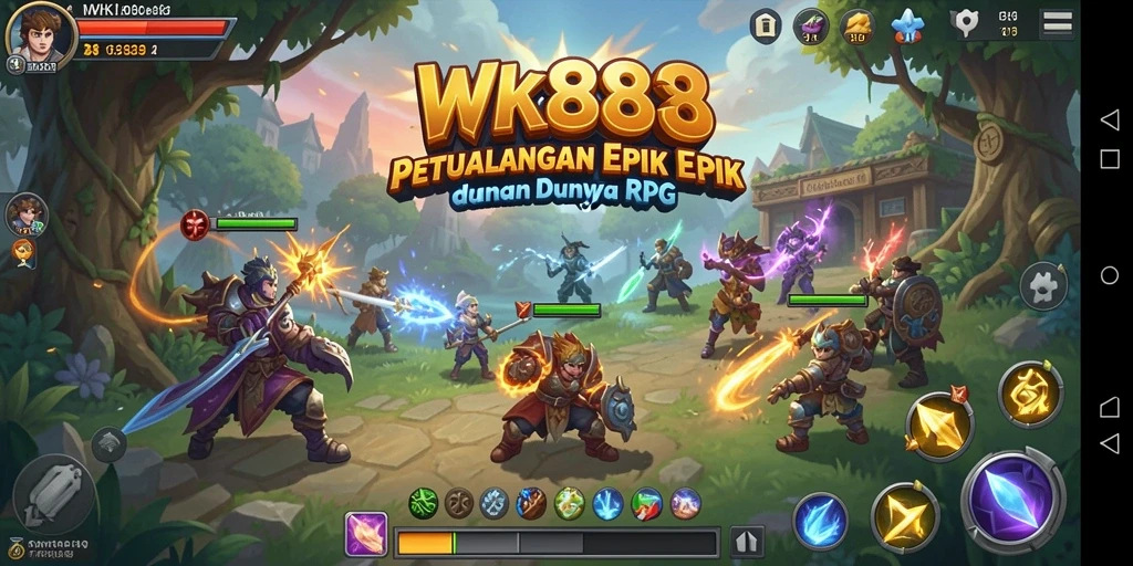 Screenshot gameplay <strong>WK888</strong> yang menunjukkan pertarungan seru dan grafis menawan.
